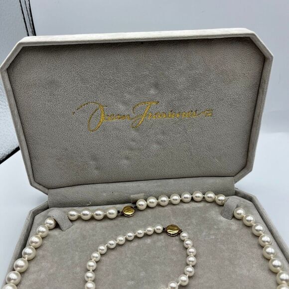 Woman’s Brand new ocean treasure 14k faux Pearl Necklace and bracelet set - Picture 11 of 12